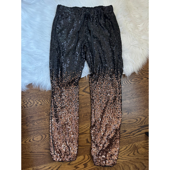 Johnny Was Sequin Black and Gold Jett Jogger Pants XS NEW NWT! - Picture 5 of 8